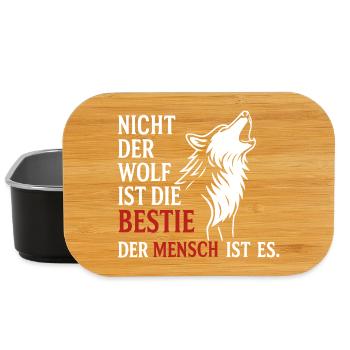 CoolesWolfs design with saying - Lunch Box - black - Front