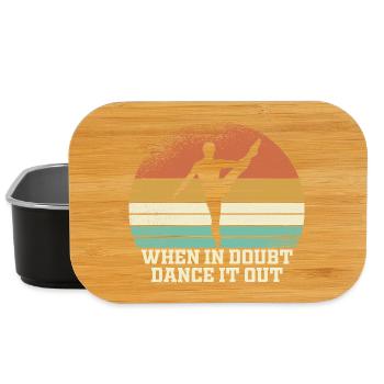 Danse du doute Rétro Coucher de soleil - Boîte à goûter - noir - Devant