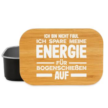 Ich gehe Bogenschießen - Lunch Box - Schwarz - Vorne