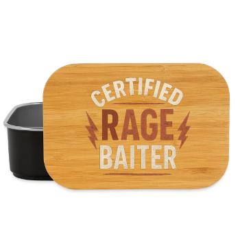 Vintage Distressed Rage Baiter Lustiger Spruch - Lunch Box - Schwarz - Vorne