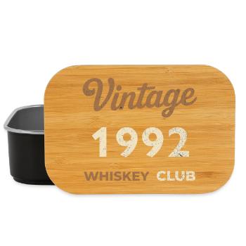 Vintage 1992 – Whiskey Club Retro Geburtsjahr - Lunch Box - Schwarz - Vorne