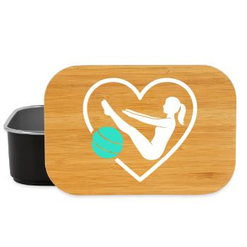 Pilates Heart Woman Silhouette Fitness Wellness - Boîte à goûter - noir - Devant
