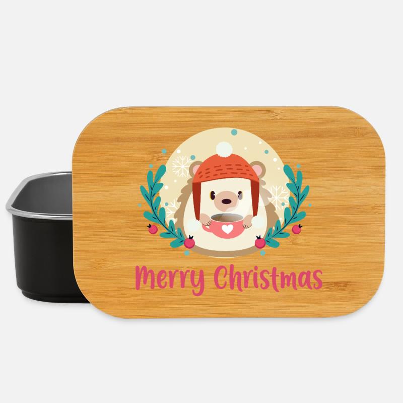 Igel-Weihnachts-Kokon - Lunch Box - Schwarz