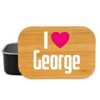 I Love George Pink Heart I Love George - Lunch Box - black - Front