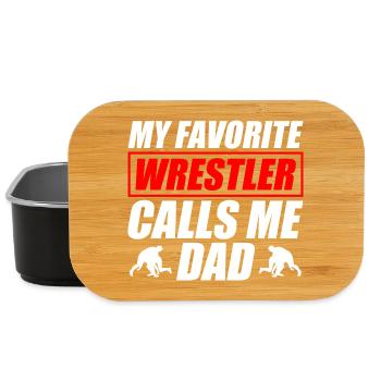 My favorite Wrestler Dad funny wrestling - Lunch Box - black - Front