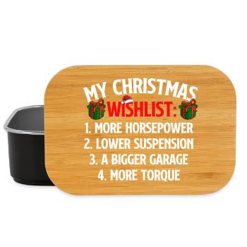 Meine Weihnachtswunschliste Autoliebhaber Lustiges Rennen Weihnachten - Lunch Box - Schwarz - Vorne