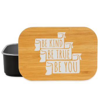 Be Kind Be True Be You Inspirierend Selbstliebe - Lunch Box - Schwarz - Vorne