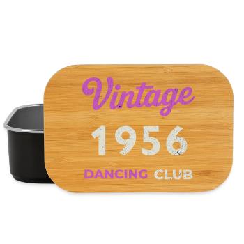 Vintage 1956 – Dancing Club Retro Geburtsjahr - Lunch Box - Schwarz - Vorne