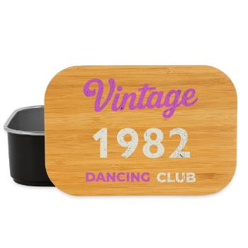 Vintage 1982 – Dancing Club Retro Geburtsjahr - Lunch Box - Schwarz - Vorne