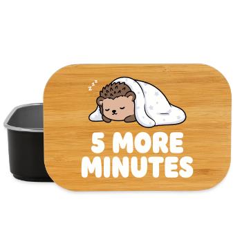 5 more minutes sleep hedgehog - Lunch Box - black - Front