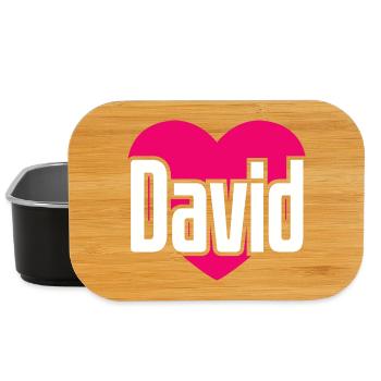 I Love David Pink Heart I Love David - Lunch Box - black - Front
