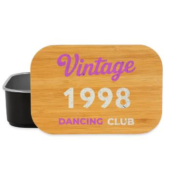 Vintage 1998 – Année de naissance rétro du Dancing Club - Boîte à goûter - noir - Devant