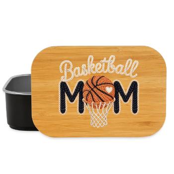 Basketball Mom Faux-Garn-Häkelmuster - Lunch Box - Schwarz - Vorne