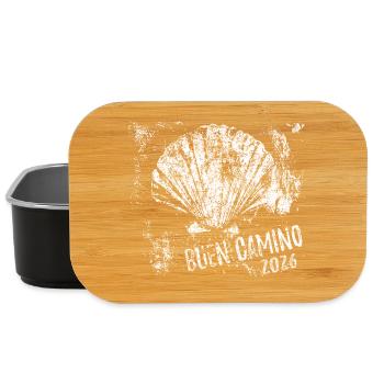 Buen Camino 2026 | Jakobsweg, Pilger, Santiago - Lunch Box - Schwarz - Vorne