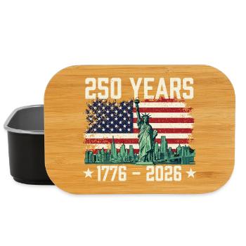 250 Jahre Amerika 1776 bis 2026 Patriotische USA - Lunch Box - Schwarz - Vorne