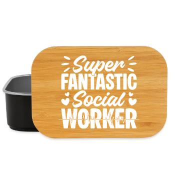 Citation d’assistante sociale Super fantastique Travail social - Boîte à goûter - noir - Devant