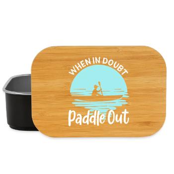 En cas de doute, pagayez Kayak Canoë Tee Design - Boîte à goûter - noir - Devant