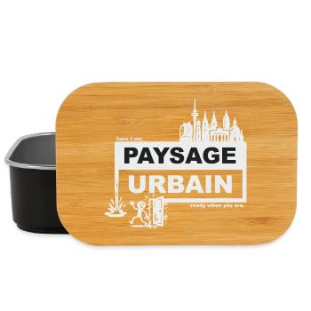 Paysage urbain - français - prêt quand vous voulez - Boîte à goûter - noir - Devant