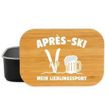 Après-Ski! Mein Lieblingssport! - Lunch Box - Schwarz - Vorne