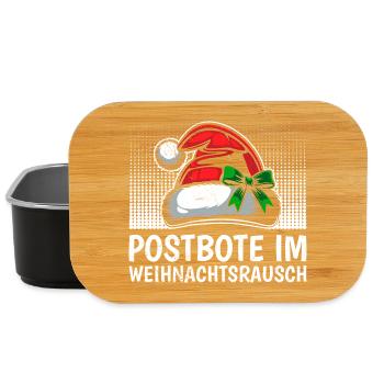 POSTMAN IN A CHRISTMAS FRENZY Funny - Lunch Box - black - Front
