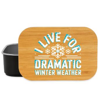  I Live For Dramatic Winter Weather Schneesturm - Lunch Box - Schwarz - Vorne