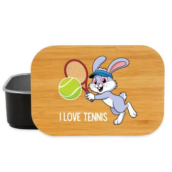 J’adore le tennis. - Boîte à goûter - noir - Devant