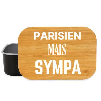 Parisian but nice – French humor - Lunch Box - black - Front