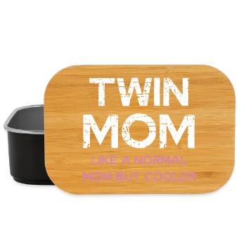Twin mom - cooler than normal mom - Lunch Box - black - Front