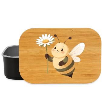 Blumenbiene Fröhliche Blume - Lunch Box - Schwarz - Vorne