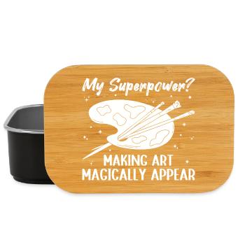 Funny Artist Painter Superpower Making Art Gift - Lunch Box - Schwarz - Vorne