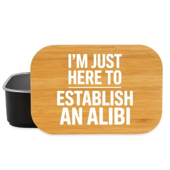 Ich bin nur hier, um ein Alibi zu etablieren – True Crime - Lunch Box - Schwarz - Vorne