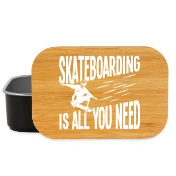 Le skateboard, c’est tout ce dont tu as besoin - Boîte à goûter - noir - Devant