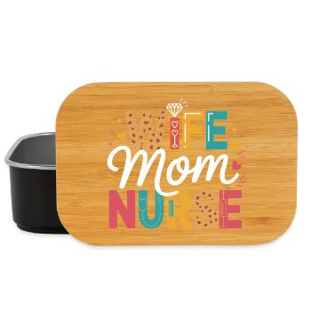 Wife Mom Nurse Leopard - Lunch Box - Schwarz - Vorne