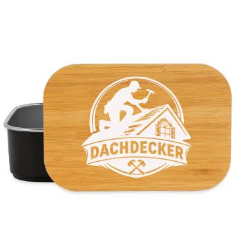 Roofer Craft Logo Motif - Lunch Box - black - Front