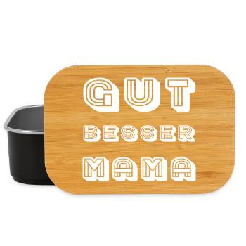GOOD BETTER MOM Lettering - Lunch Box - black - Front
