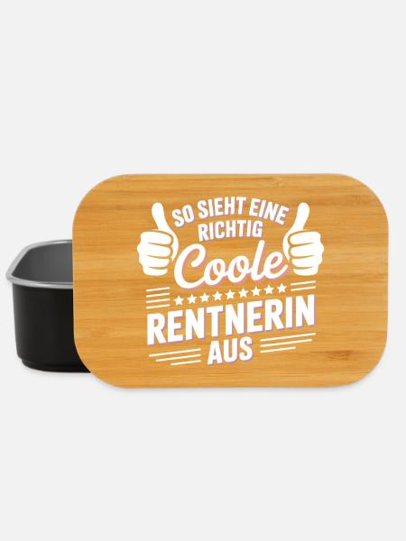 So sieht eine richtig Coole Rentnerin aus - Lunch Box - Schwarz