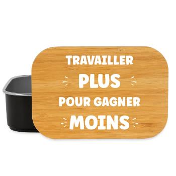 Travailler Plus, Gagner Moins - Boîte à goûter - noir - Devant