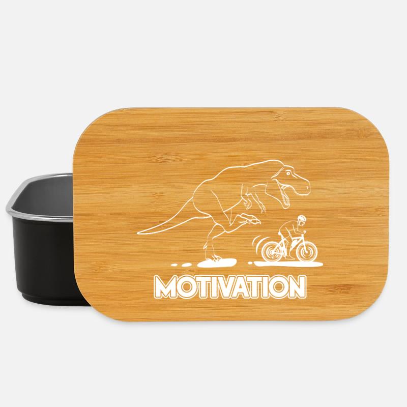 T-Rex Motivateur et Cycliste - Boîte à goûter - noir