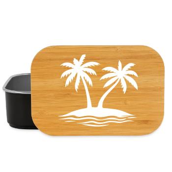 Île de la plage Palm Trees - Boîte à goûter - noir - Devant