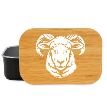 Widder Kopf Ram Schafbock Horn Vektor - Lunch Box - Schwarz - Vorne