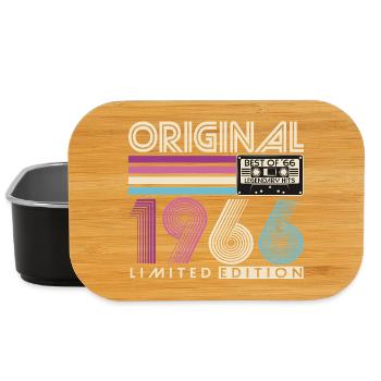 1966 Jahrgang geboren 60. Geburtstag Retro - Lunch Box - Schwarz - Vorne