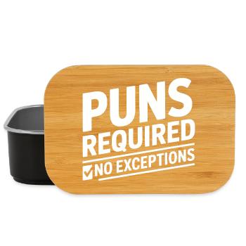 Puns Required Word Games - Lunch Box - black - Front