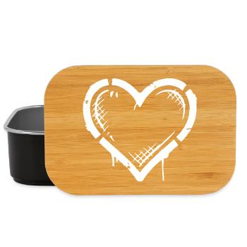 Herz Symbol Vintage - Lunch Box - Schwarz - Vorne