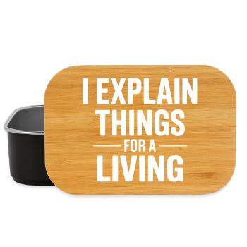 I Explain Things for a Living Design - Lunch Box - Schwarz - Vorne