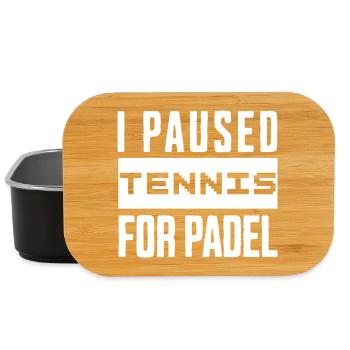 Tennis & Padel Hoodie or Cup for Padel Players - Lunch Box - black - Front
