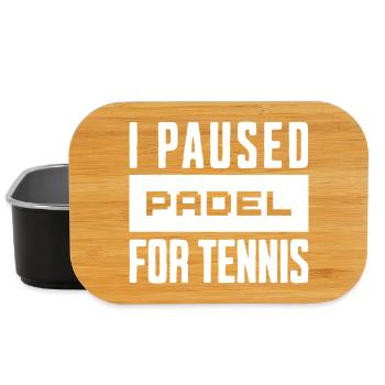 Tennis & Padel, T-Shirt, Mug for Tennis Players - Lunch Box - black - Front