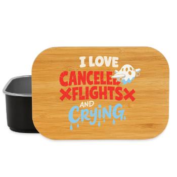 Reiseangst-humor, Flughafen-chaos, Fliegen Ist - Lunch Box - Schwarz - Vorne