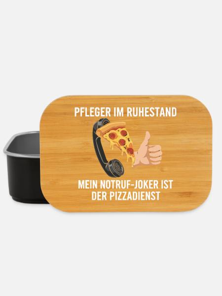 Rentner Notruf Pizzadienst - Lunch Box - Schwarz