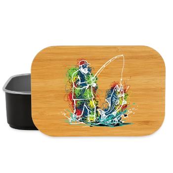 Fisherman Legend Pêcheur Poisson - Boîte à goûter - noir - Devant