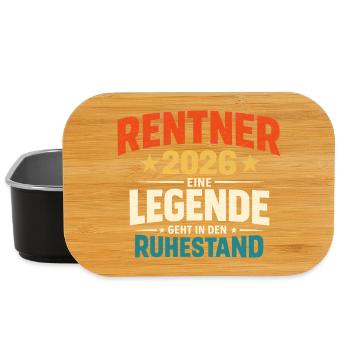 Rentner 2026 Legende Ruhestand Abschiedsgeschenk - Lunch Box - Schwarz - Vorne